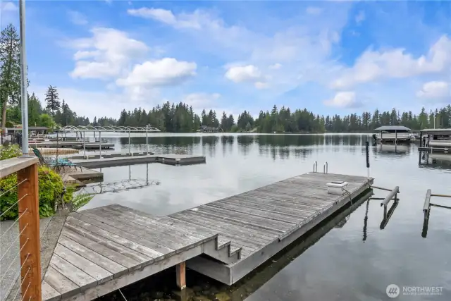 View from the dock.  Newer boat lift included