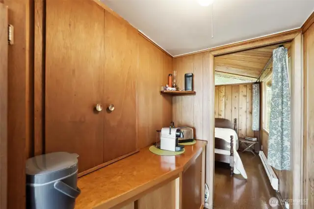 Utility space, butler's pantry and extra storage.
