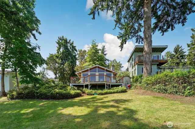 0.6 of an acre lagoon waterfront; a rare opportunity to own 77.5 feet of waterfrontage in the Camano Country Club!