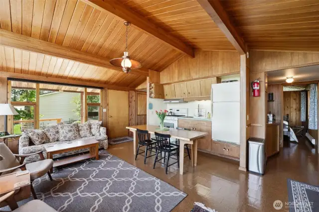 Constructed from tongue & groove cedar, this cabin has 2 bedrooms, 1 bath & pride of ownership shines throughout.
