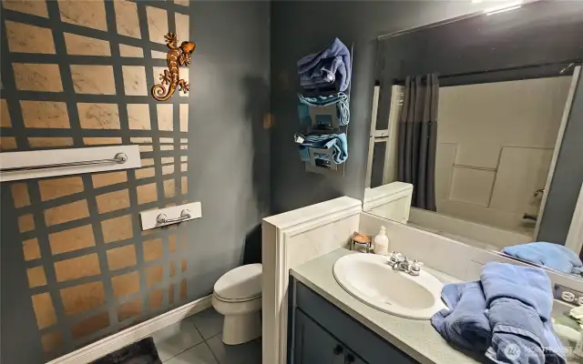 Main bathroom on 2nd floor. #10920 Chaucer St SE, Olympia, WA 98501