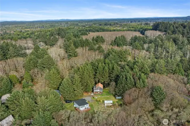 Wooded and private.