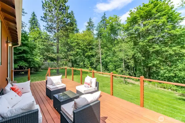 Huge Deck, great for relaxing or entertaining!