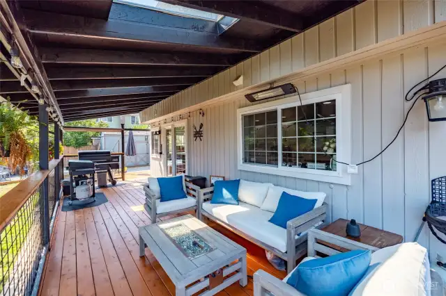 This back yard is fenced and pretty private too.