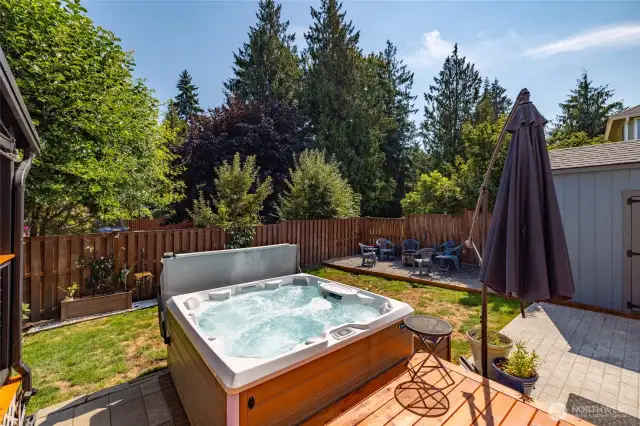 The hot tub even stays!!!