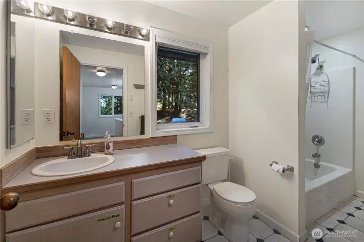 Jack and Jill upstairs bathroom