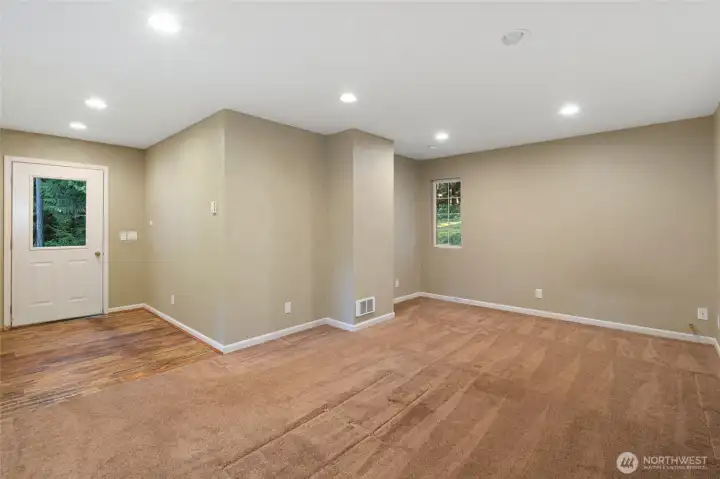 Converted room in the garage was previously used as a home library and office.