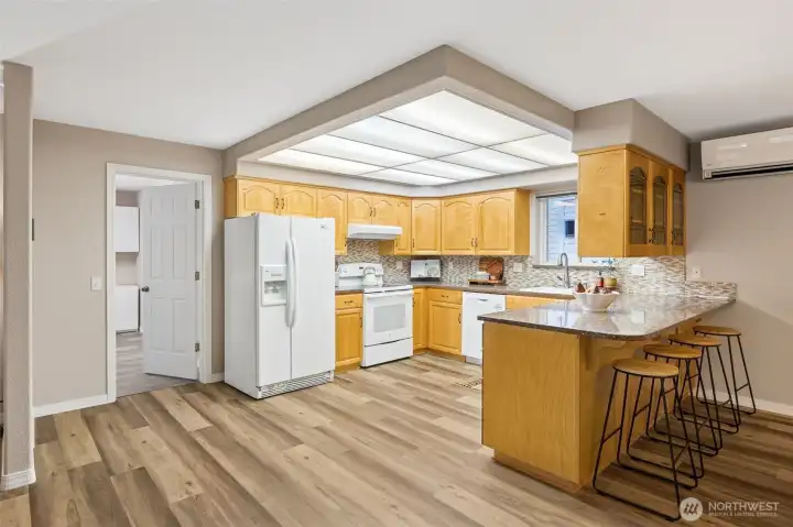 Luxury vinyl plank flooring.