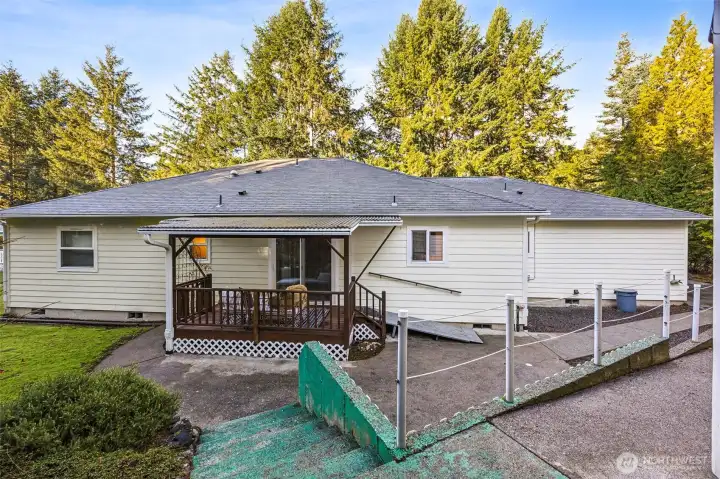 Shop is just steps away from the home.