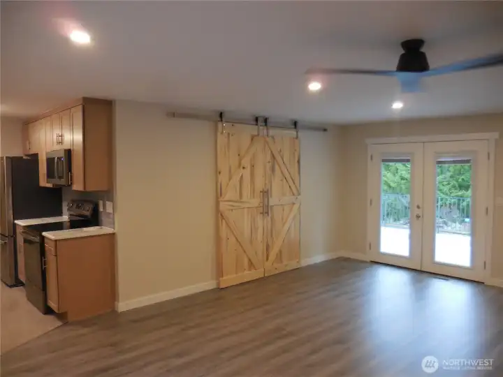 Great Room to Entry French Door