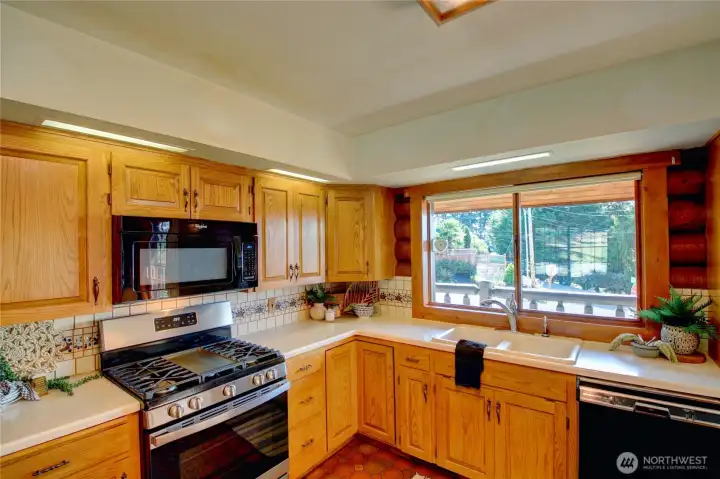 Enjoy a lovely water view right from the kitchen sink window