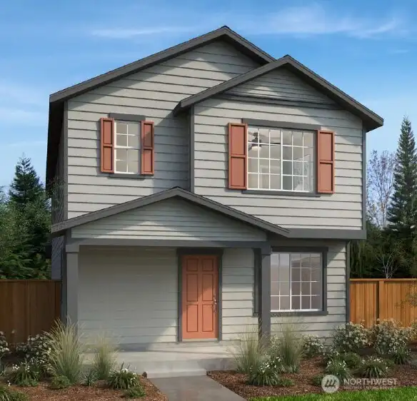 Artist Rendering 1940 Plan, Elevation A with Color Scheme B.
