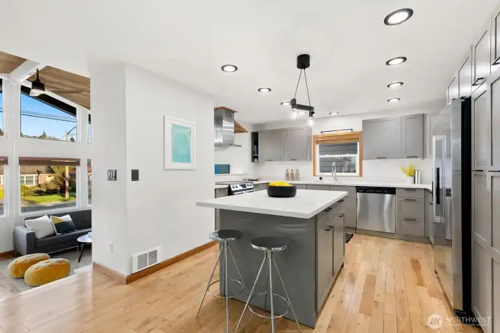 Modern, updated kitchen