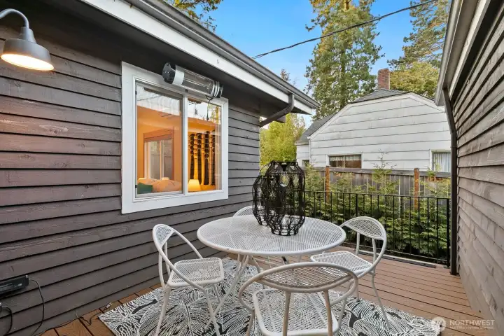 Deck off the kitchen for easy outdoor entertainment