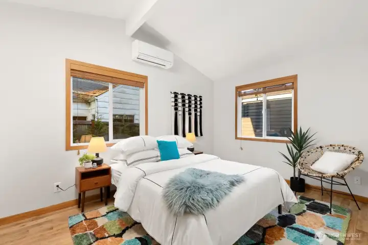 Second bedroom on the main floor- very large and could fit a king bed