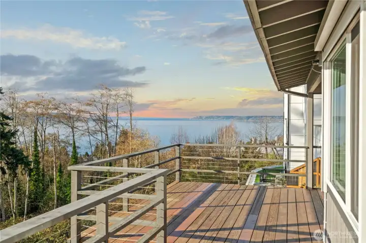 Let's get outside, grab the binoculars as the whales come through here!