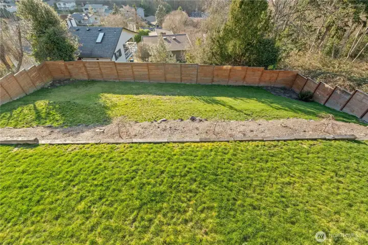 This yard is spacious