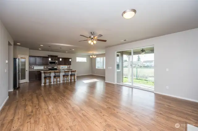 Lots of room to roam in this beautiful open concept living.  Large dining area for those gatherings.