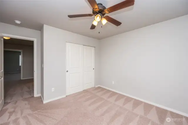 The bedrooms are all spacious and boast a ceiling fan, large closet and plenty of natural lighting.