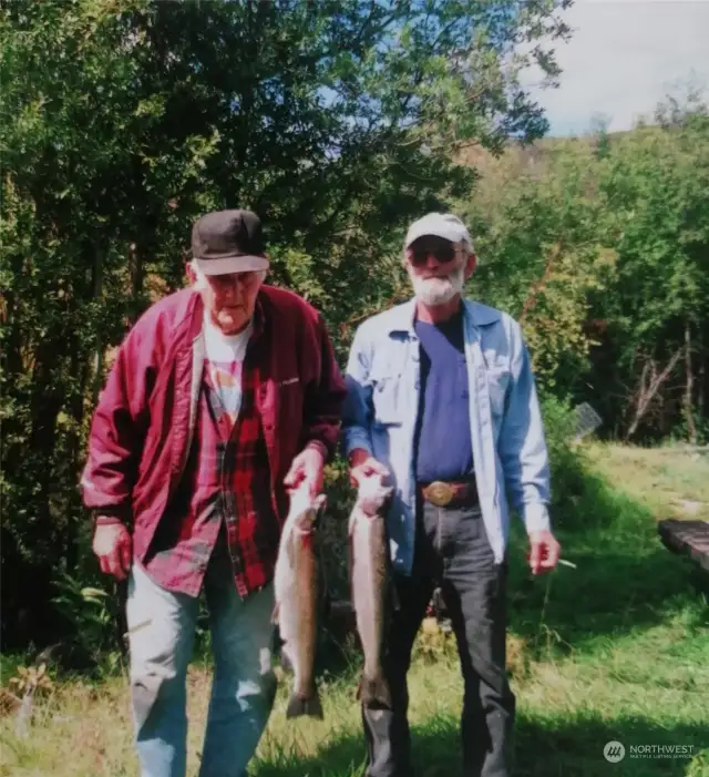 Big trout raised on the property in the Spring feed pond