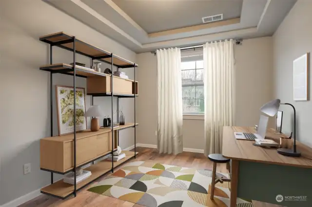 5th bedroom on main floor can double as office/den.  Virtually Staged