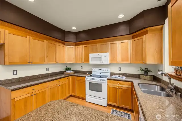 Spacious and beautiful kitchen.