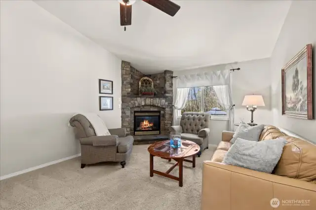 Living Room with Gas Fireplace