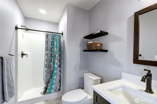 3/4 bathroom attached to the bonus room.