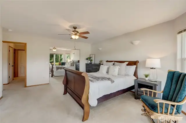 With direct access to the deck, you can slip outside with your morning coffee or watch the stars come out before bed.