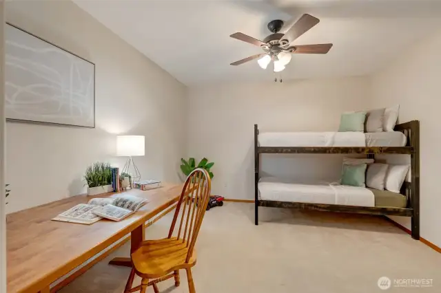 Two additional bedrooms offer flexible space—perfect for family, guests, or a dedicated home office. (Bedroom 3 has tenant - no photo for privacy.)