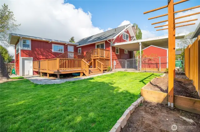 Storage next to deck