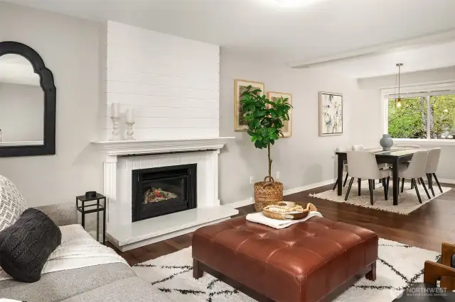 Gas fireplace w/ remote and all appliances stay with the home