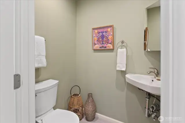 Main floor half bathroom