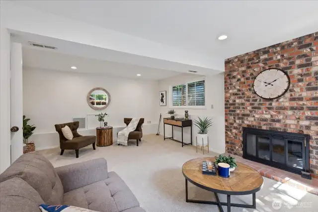 Wood-burning fireplace