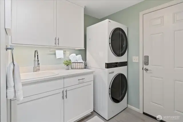 Main Floor Laundry leading to attached double garage