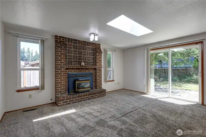 Family room right off of the kitchen area.
