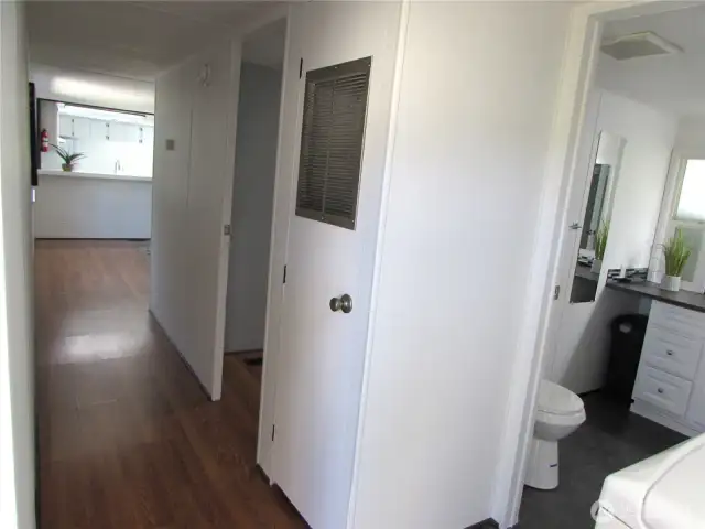 FURNACE DOOR IN HALLWAY & BATH, SPARE BEDROOM ENTRIES.