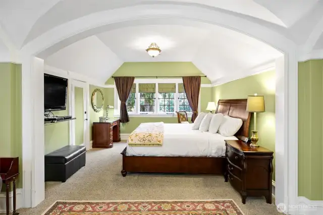 One of three suites located on the top floor.