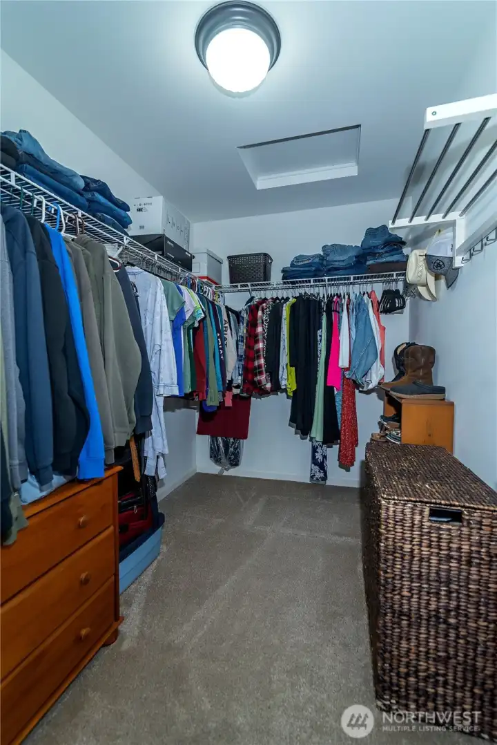 Primary walk in closet