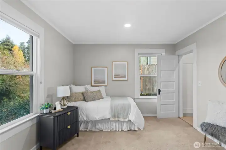 The front bedroom with a great view