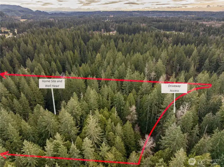 Aerial View of acreage.