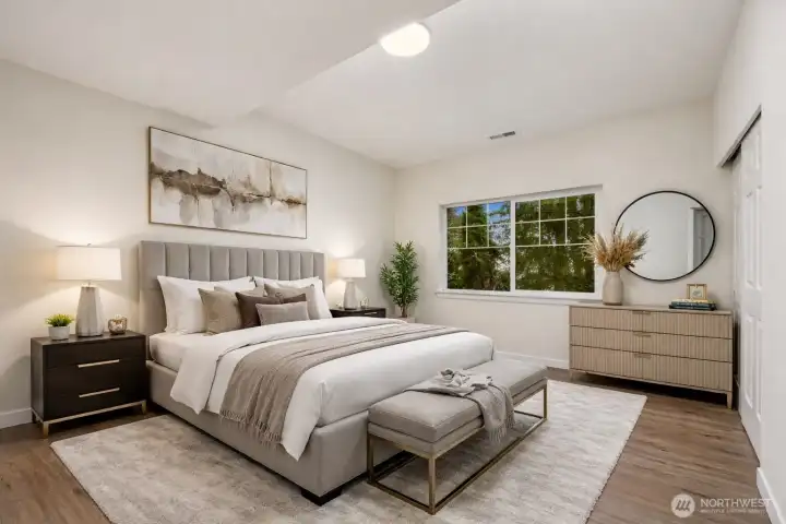 Virtually Staged bedroom