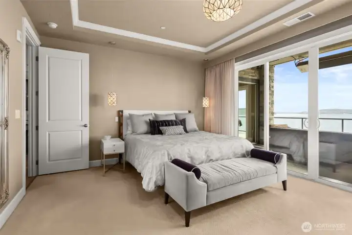 Primary suite with a VIEW