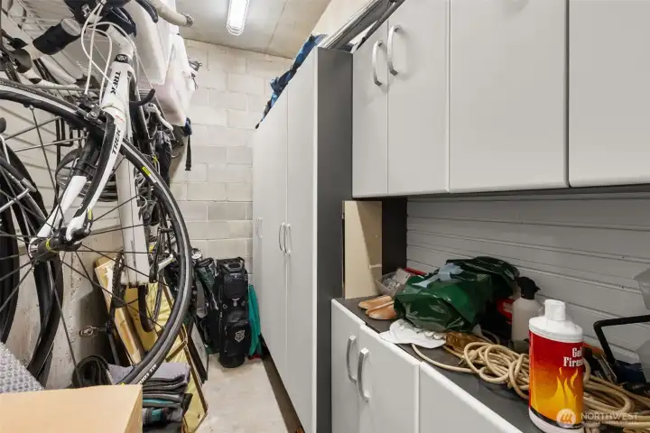 1 of 4 storage units that are included - with built-in cabinets