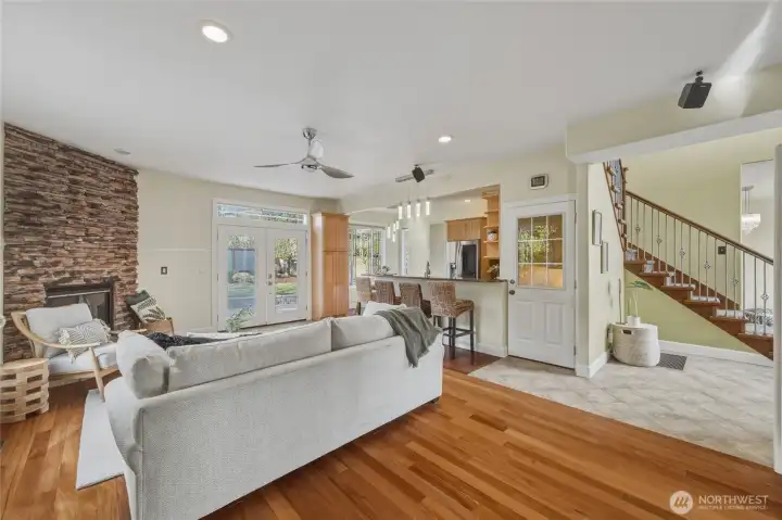 This photo was taken from the office. As you can see, it's just off the entry way toward the front of the house and adjacent to the family room.