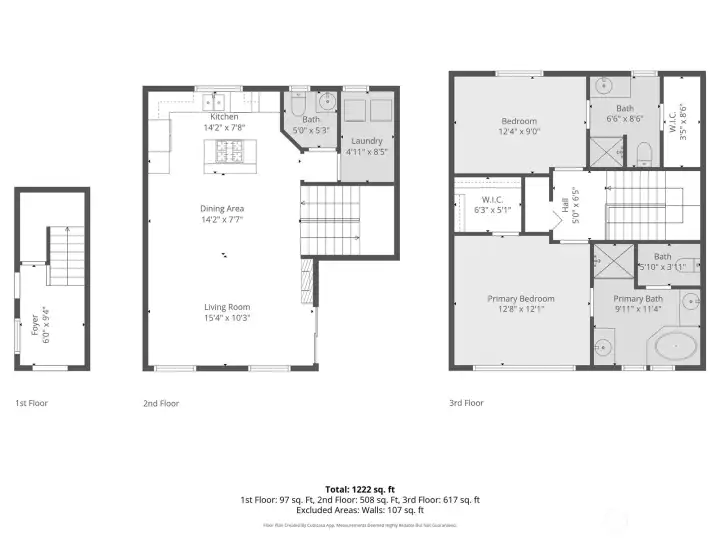 Floorplan with measurments