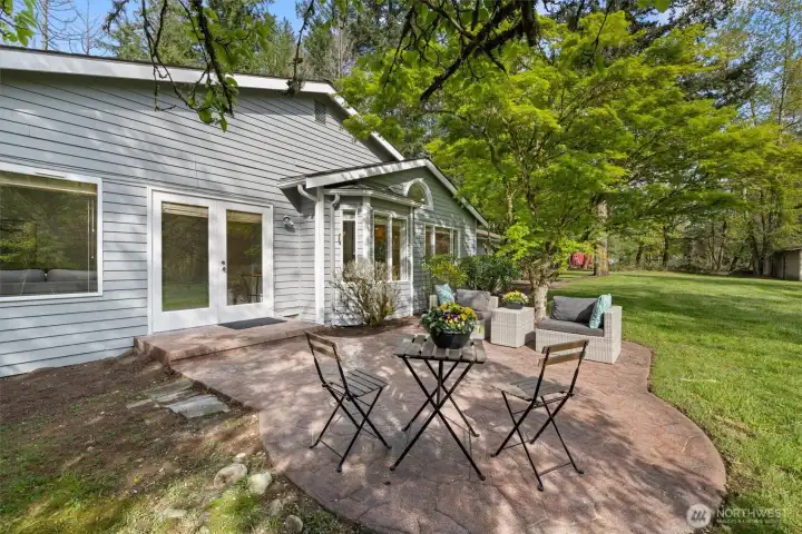 main patio adjacent to family room
