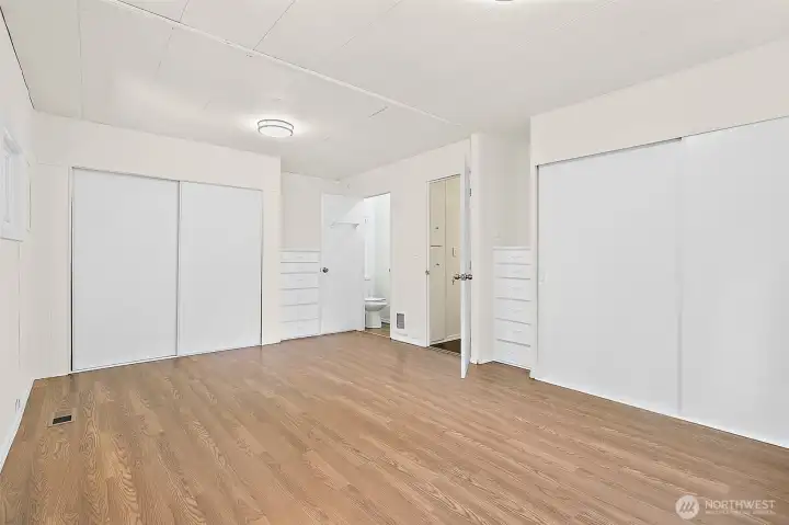 Off suite bath with shower.