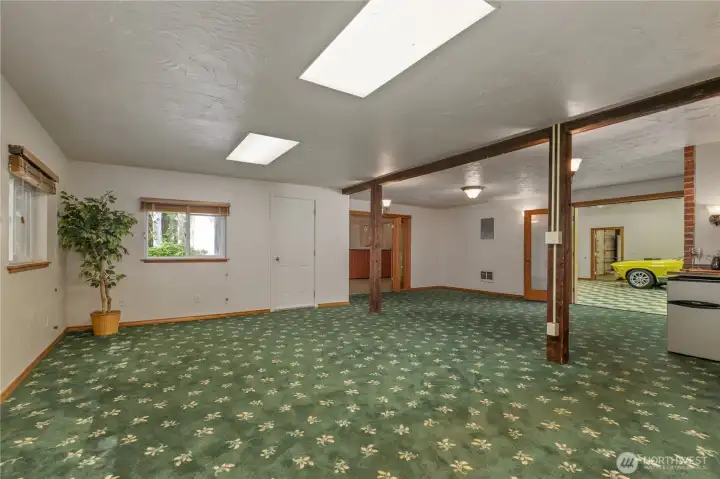 Outbuilding 1: Working or entertaining space with dry kitchenette. This would be a perfect game room or office space.