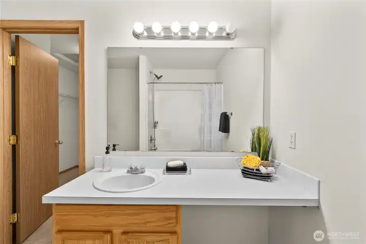 Vanity w/ built in Makeup section.